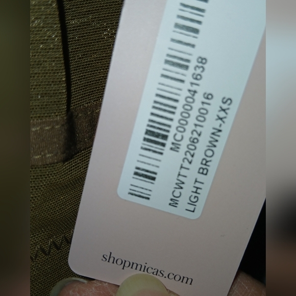 Mica's women's XXS carmel brown corset top NWT - Picture 4 of 5